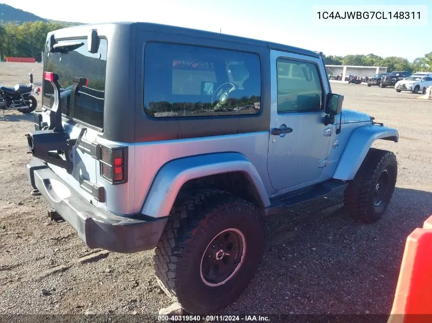 2012 Jeep Wrangler Sahara VIN: 1C4AJWBG7CL148311 Lot: 40319540