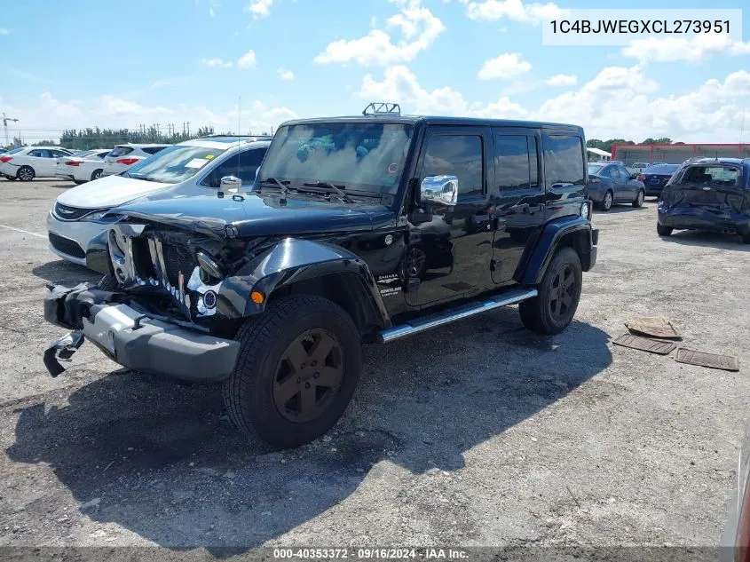 2012 Jeep Wrangler Unlimited Sahara VIN: 1C4BJWEGXCL273951 Lot: 40353372