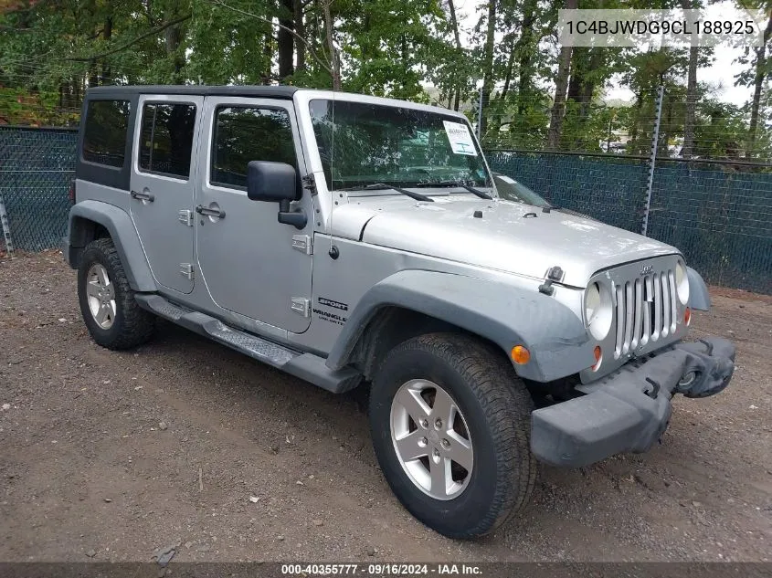 2012 Jeep Wrangler Unlimited Sport VIN: 1C4BJWDG9CL188925 Lot: 40355777