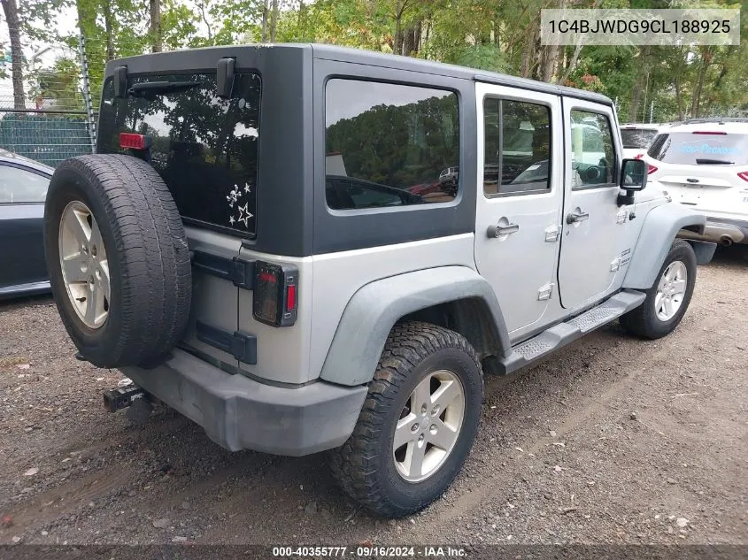 2012 Jeep Wrangler Unlimited Sport VIN: 1C4BJWDG9CL188925 Lot: 40355777