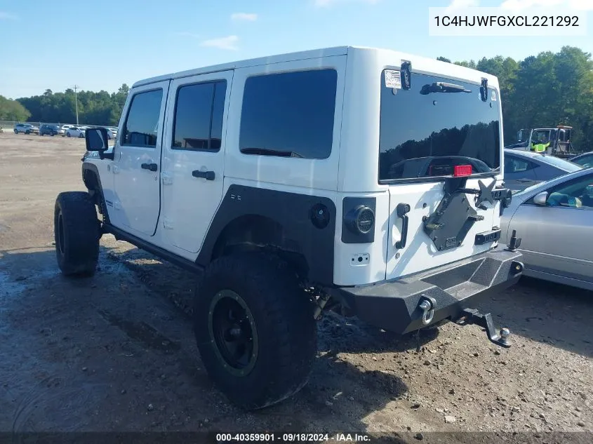 2012 Jeep Wrangler Unlimited R Rubicon VIN: 1C4HJWFGXCL221292 Lot: 40359901