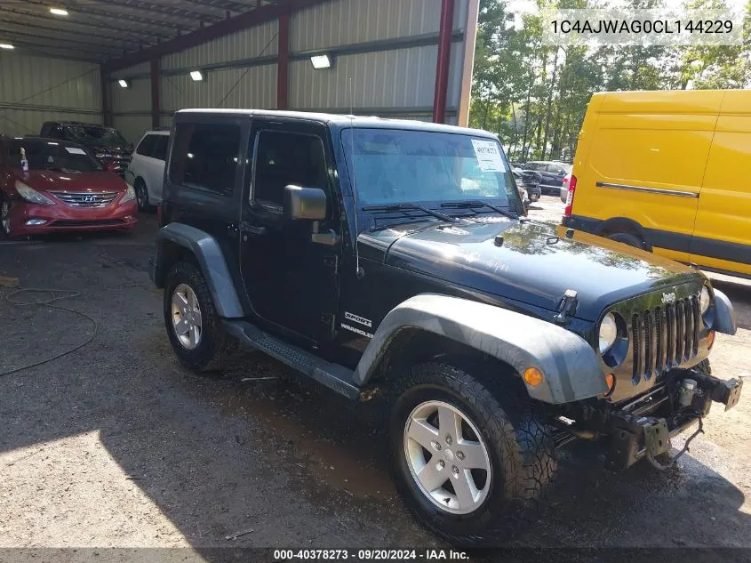 2012 Jeep Wrangler Sport VIN: 1C4AJWAG0CL144229 Lot: 40378273