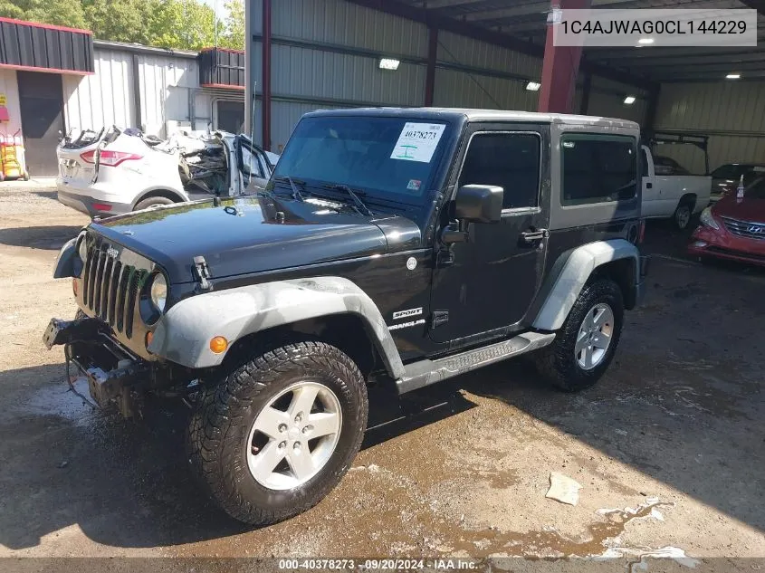 2012 Jeep Wrangler Sport VIN: 1C4AJWAG0CL144229 Lot: 40378273