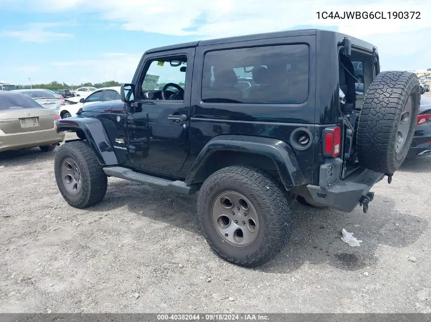 1C4AJWBG6CL190372 2012 Jeep Wrangler Sahara