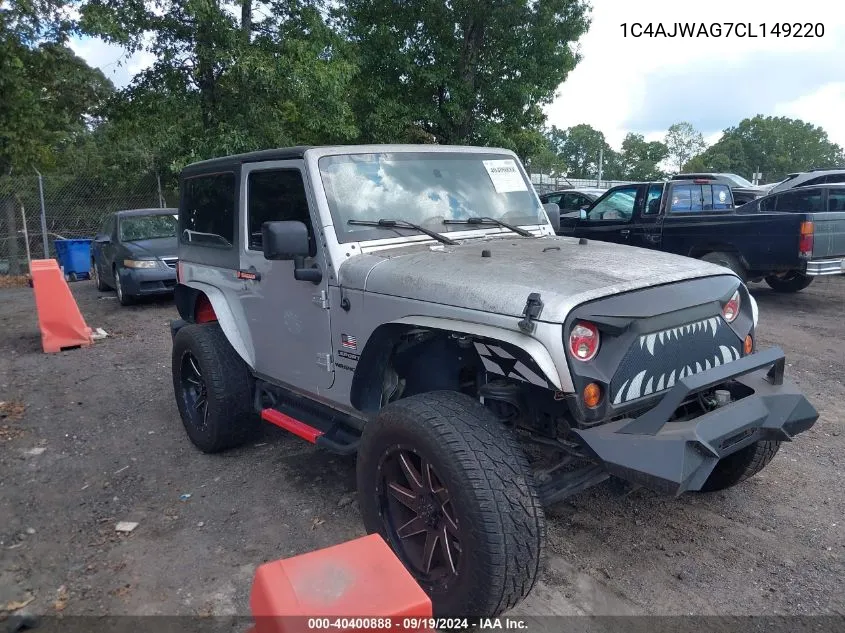 2012 Jeep Wrangler Sport VIN: 1C4AJWAG7CL149220 Lot: 40400888