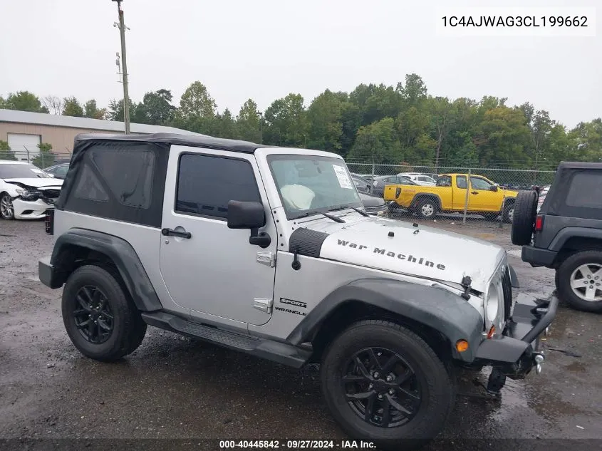 2012 Jeep Wrangler Sport VIN: 1C4AJWAG3CL199662 Lot: 40445842