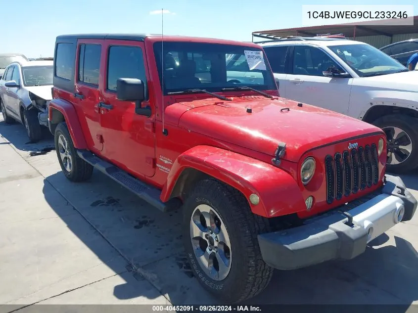 2012 Jeep Wrangler Unlimited Sahara VIN: 1C4BJWEG9CL233246 Lot: 40452091