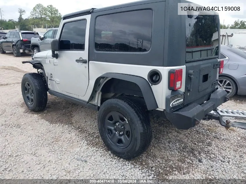 2012 Jeep Wrangler Sport VIN: 1C4AJWAG4CL159008 Lot: 40471418