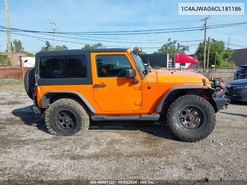 2012 Jeep Wrangler Sport VIN: 1C4AJWAG6CL181186 Lot: 40501123