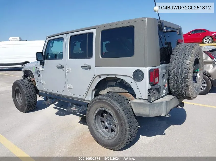 2012 Jeep Wrangler Unlimited Sport VIN: 1C4BJWDG2CL261312 Lot: 40502774