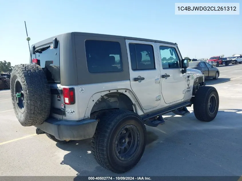 2012 Jeep Wrangler Unlimited Sport VIN: 1C4BJWDG2CL261312 Lot: 40502774