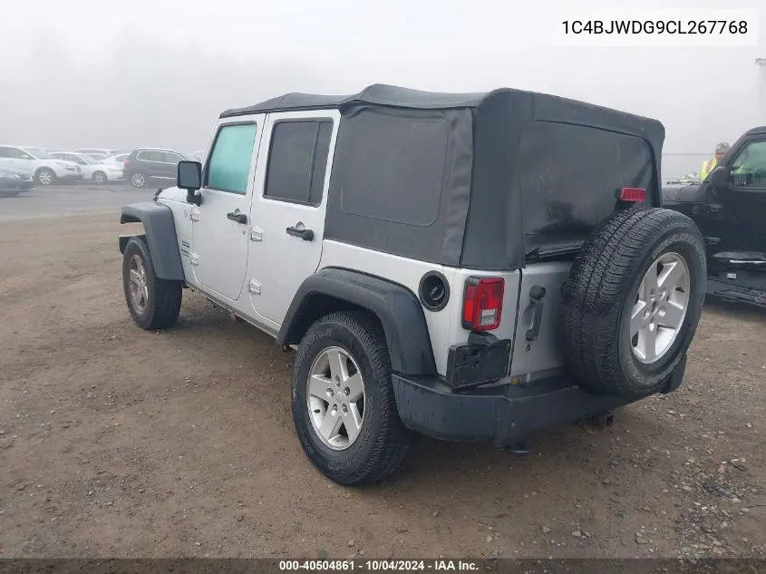 2012 Jeep Wrangler Unlimited Sport VIN: 1C4BJWDG9CL267768 Lot: 40504861