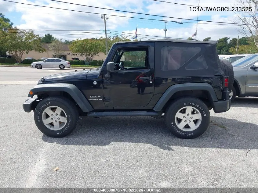 2012 Jeep Wrangler Sport VIN: 1C4AJWAG0CL233525 Lot: 40508076