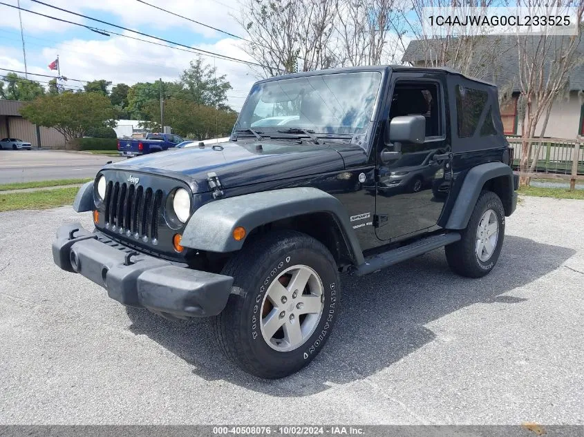 2012 Jeep Wrangler Sport VIN: 1C4AJWAG0CL233525 Lot: 40508076