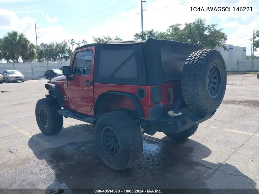 1C4AJWAG5CL146221 2012 Jeep Wrangler Sport