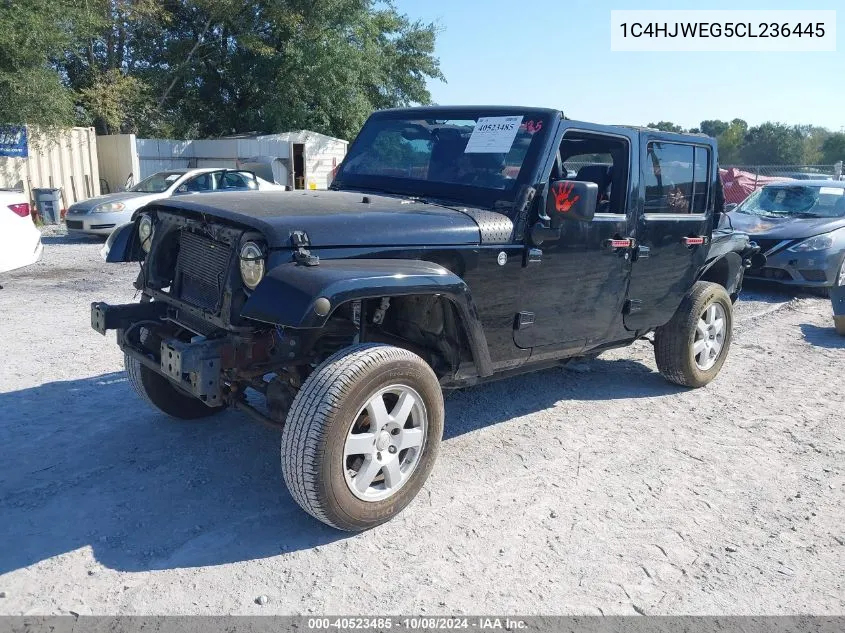 2012 Jeep Wrangler Unlimited Sahara VIN: 1C4HJWEG5CL236445 Lot: 40523485