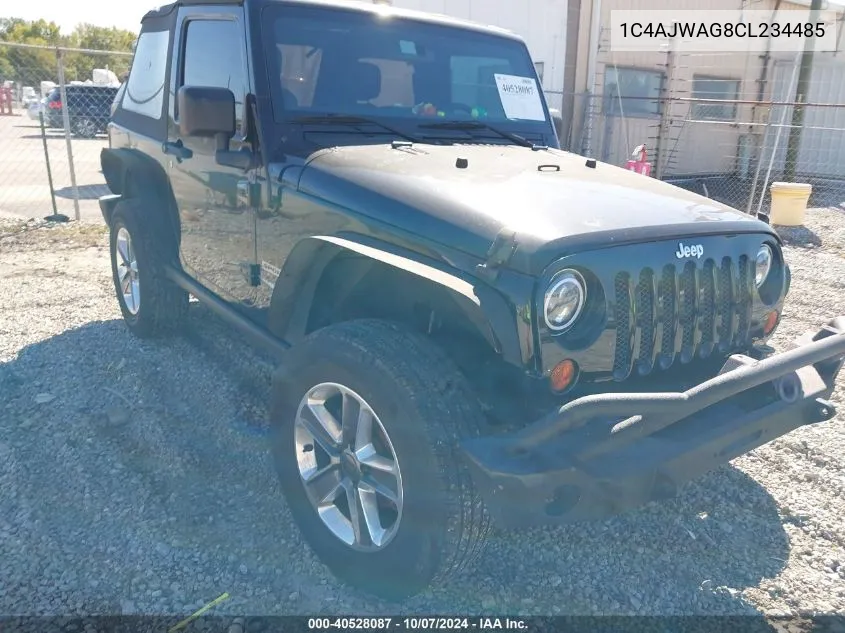 2012 Jeep Wrangler Sport VIN: 1C4AJWAG8CL234485 Lot: 40528087