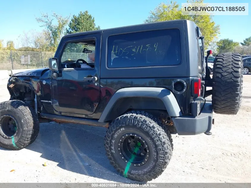 2012 Jeep Wrangler Rubicon VIN: 1C4BJWCG7CL188505 Lot: 40531684