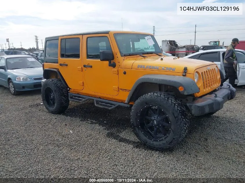 2012 Jeep Wrangler Unlimited Rubicon VIN: 1C4HJWFG3CL129196 Lot: 40555008