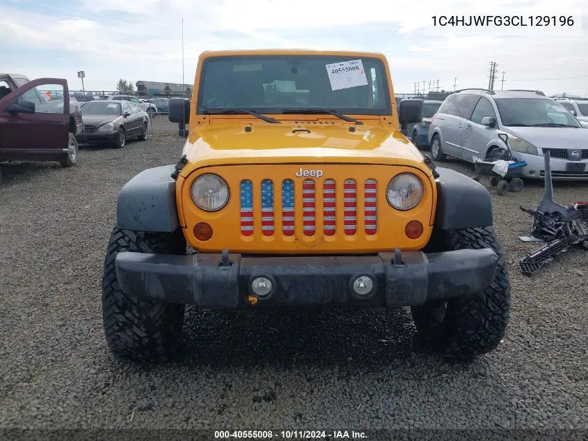 2012 Jeep Wrangler Unlimited Rubicon VIN: 1C4HJWFG3CL129196 Lot: 40555008