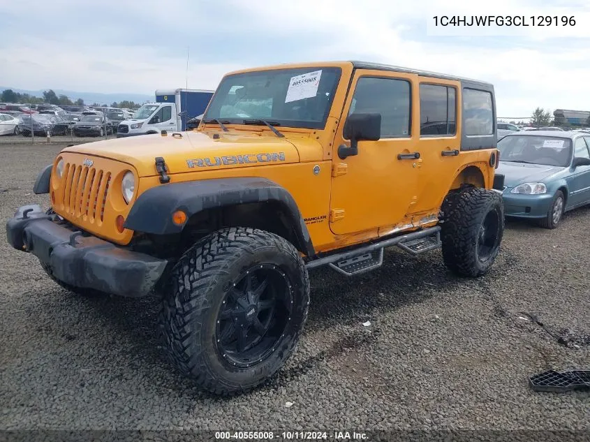 2012 Jeep Wrangler Unlimited Rubicon VIN: 1C4HJWFG3CL129196 Lot: 40555008