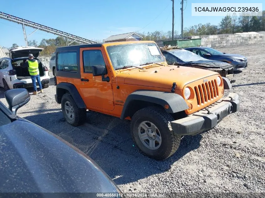 2012 Jeep Wrangler Sport VIN: 1C4AJWAG9CL239436 Lot: 40558312