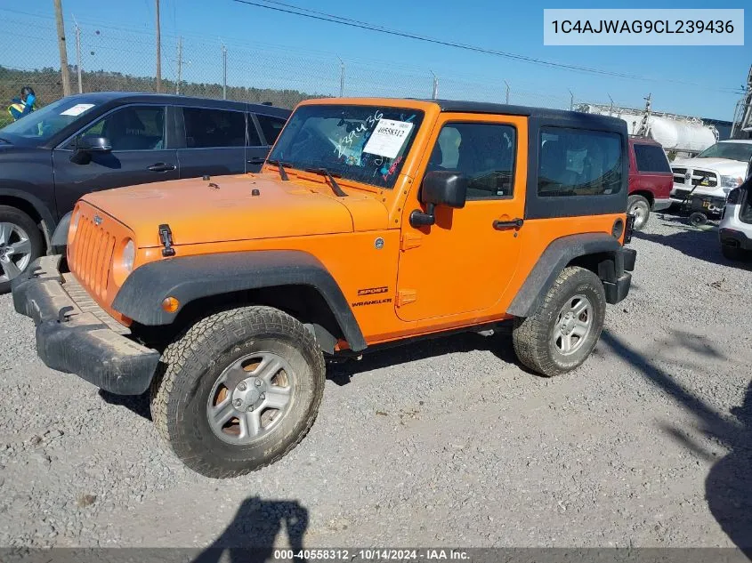 2012 Jeep Wrangler Sport VIN: 1C4AJWAG9CL239436 Lot: 40558312