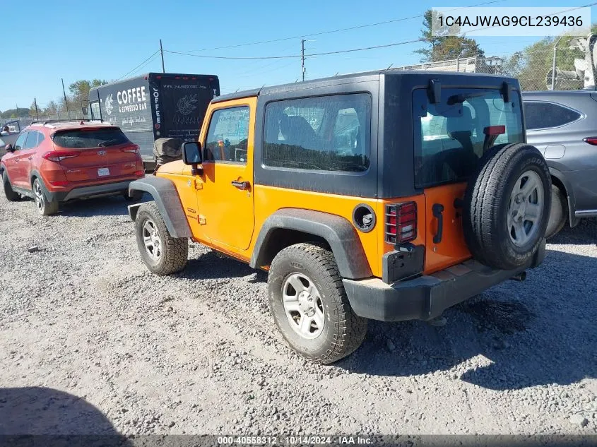 2012 Jeep Wrangler Sport VIN: 1C4AJWAG9CL239436 Lot: 40558312