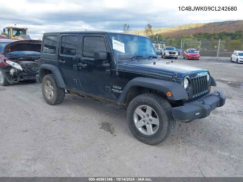 2012 Jeep Wrangler Unlimited Sport Rhd VIN: 1C4BJWKG9CL242680 Lot: 40561346