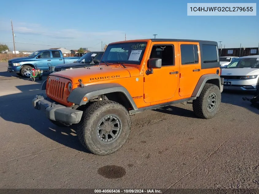 2012 Jeep Wrangler Unlimited Rubicon VIN: 1C4HJWFG2CL279655 Lot: 40565436