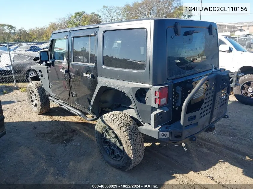 2012 Jeep Wrangler Unlimited Sport VIN: 1C4HJWDG2CL110156 Lot: 40568929