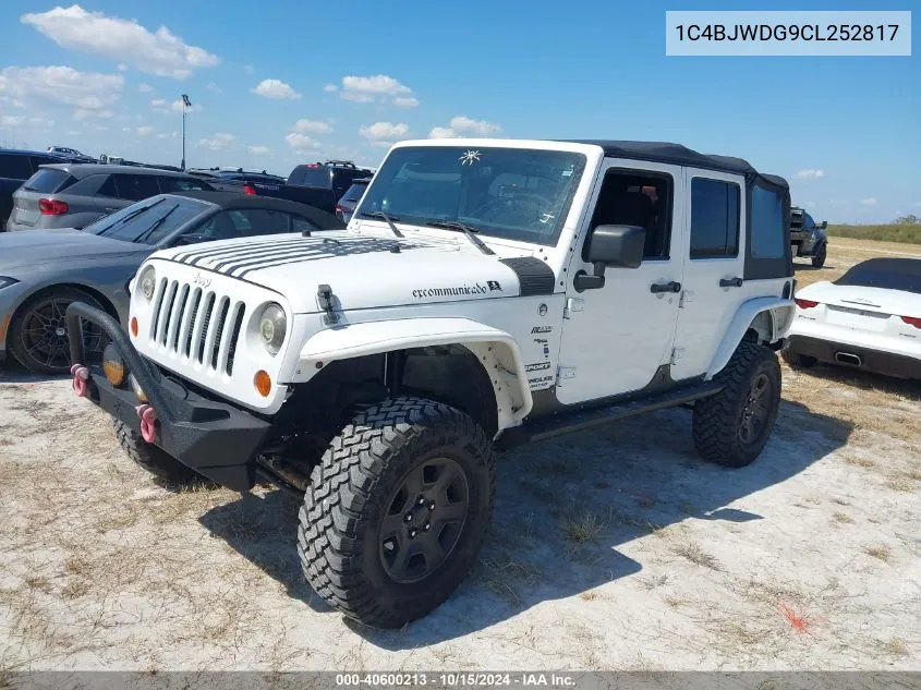 2012 Jeep Wrangler Unlimited Sport VIN: 1C4BJWDG9CL252817 Lot: 40600213