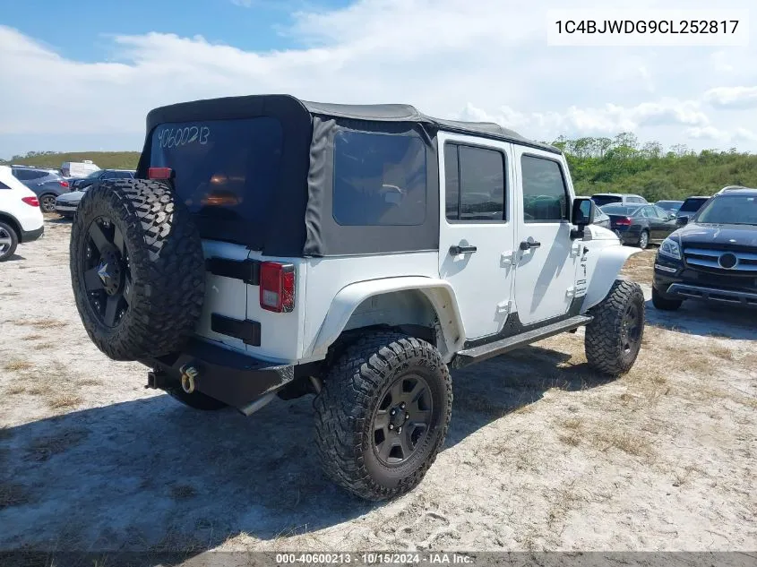 2012 Jeep Wrangler Unlimited Sport VIN: 1C4BJWDG9CL252817 Lot: 40600213