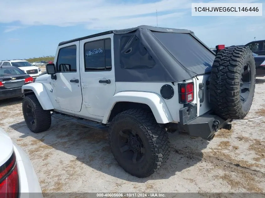 2012 Jeep Wrangler Unlimited Sahara VIN: 1C4HJWEG6CL146446 Lot: 40605606