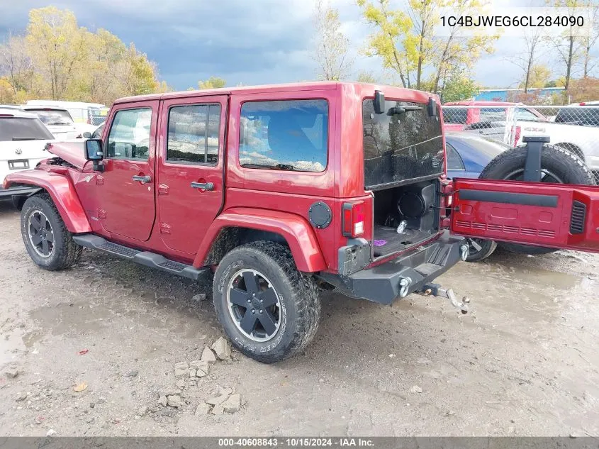 2012 Jeep Wrangler Unlimited Sahara VIN: 1C4BJWEG6CL284090 Lot: 40608843