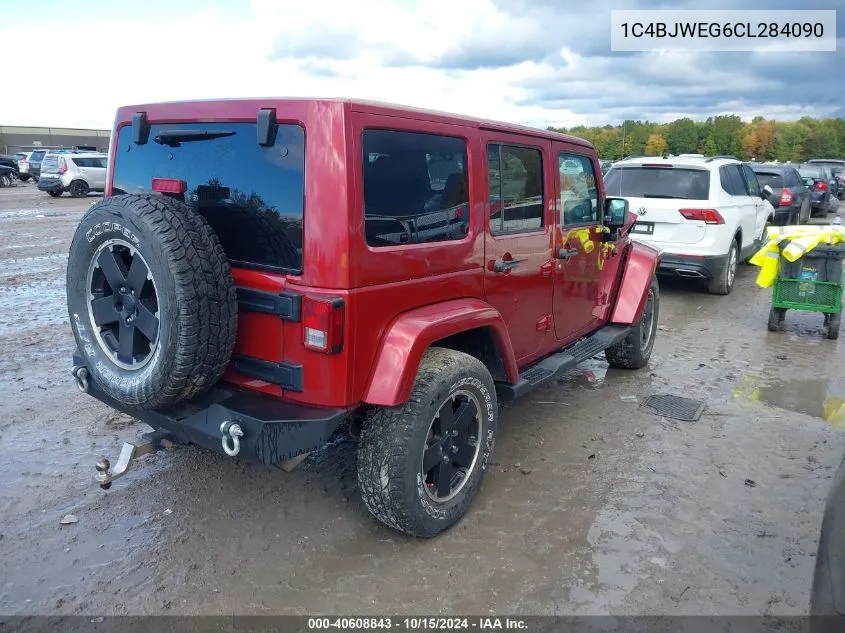 2012 Jeep Wrangler Unlimited Sahara VIN: 1C4BJWEG6CL284090 Lot: 40608843