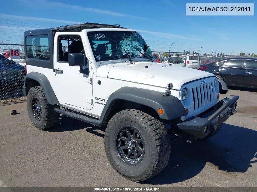 2012 Jeep Wrangler Sport VIN: 1C4AJWAG5CL212041 Lot: 40613519