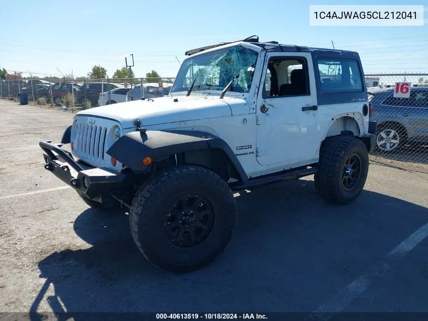 2012 Jeep Wrangler Sport VIN: 1C4AJWAG5CL212041 Lot: 40613519