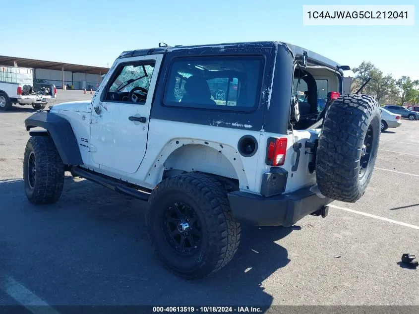 2012 Jeep Wrangler Sport VIN: 1C4AJWAG5CL212041 Lot: 40613519