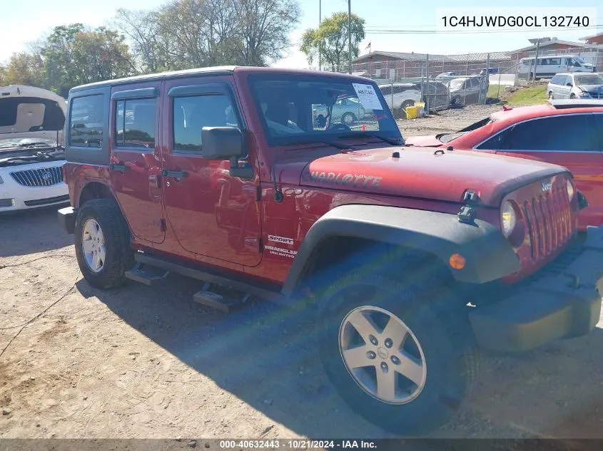 2012 Jeep Wrangler Unlimited Sport VIN: 1C4HJWDG0CL132740 Lot: 40632443