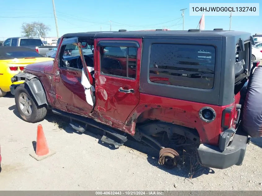 2012 Jeep Wrangler Unlimited Sport VIN: 1C4HJWDG0CL132740 Lot: 40632443