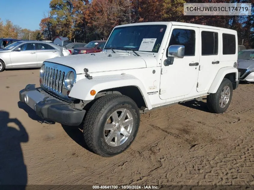 2012 Jeep Wrangler Unlimited Sahara VIN: 1C4HJWEG1CL174719 Lot: 40641700