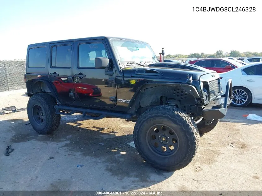 2012 Jeep Wrangler Unlimited Sport VIN: 1C4BJWDG8CL246328 Lot: 40644061