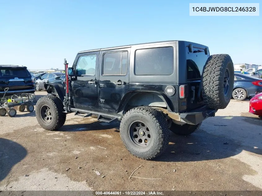 2012 Jeep Wrangler Unlimited Sport VIN: 1C4BJWDG8CL246328 Lot: 40644061