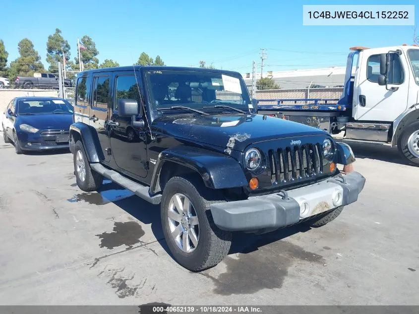 2012 Jeep Wrangler Unlimited Sahara VIN: 1C4BJWEG4CL152252 Lot: 40652139