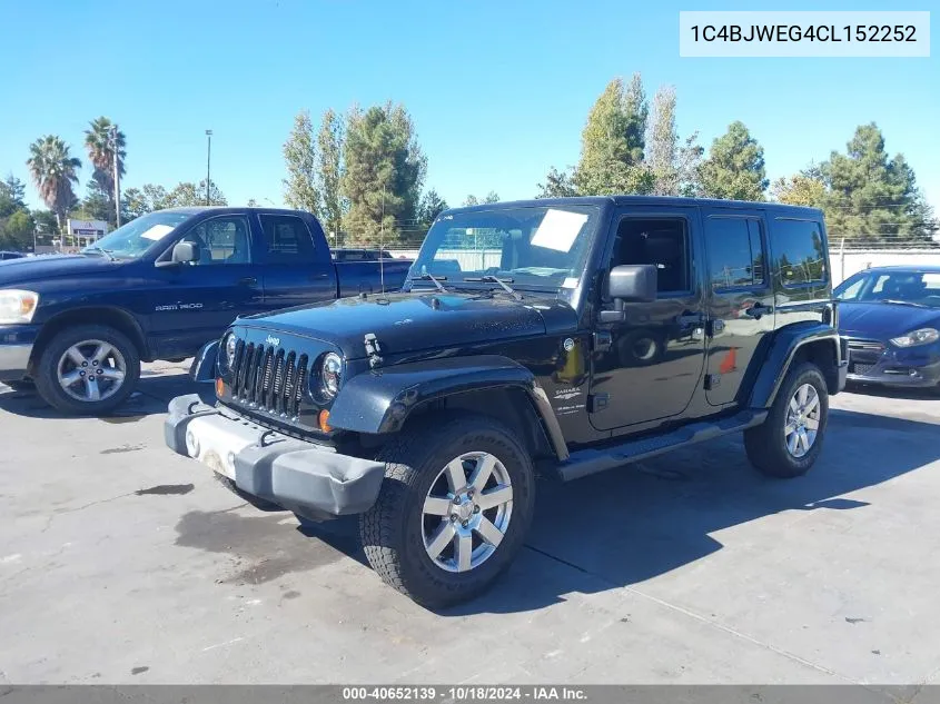 2012 Jeep Wrangler Unlimited Sahara VIN: 1C4BJWEG4CL152252 Lot: 40652139