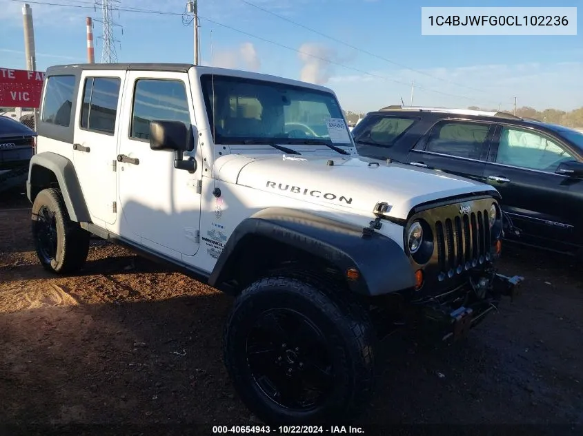 2012 Jeep Wrangler Unlimited Rubicon VIN: 1C4BJWFG0CL102236 Lot: 40654943