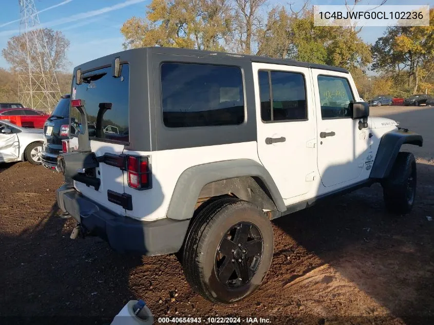 2012 Jeep Wrangler Unlimited Rubicon VIN: 1C4BJWFG0CL102236 Lot: 40654943