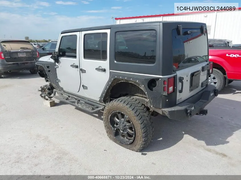 2012 Jeep Wrangler Unlimited Sport VIN: 1C4HJWDG3CL244089 Lot: 40668871