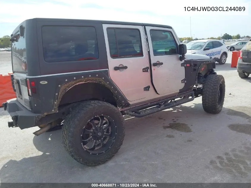 2012 Jeep Wrangler Unlimited Sport VIN: 1C4HJWDG3CL244089 Lot: 40668871